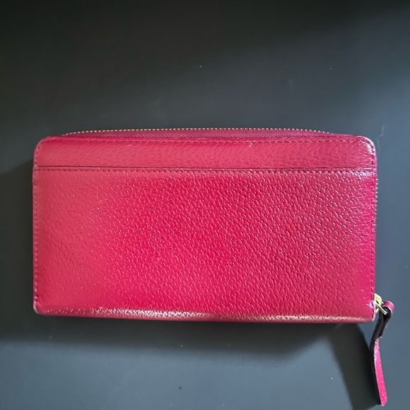 Kate Spade Raspberry Red Zip Wallet - Picture 2 of 3